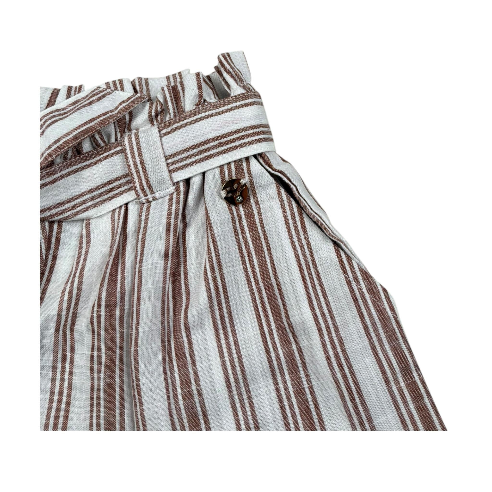 Sarabanda Short Fantasia A Righe con Elastico In Vita per Bambina 04711 BIANCO SARABANDA 