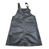 DIESEL salopette tinta unita in ecopelle Nero per Bambina J01937 NERO DIESEL 