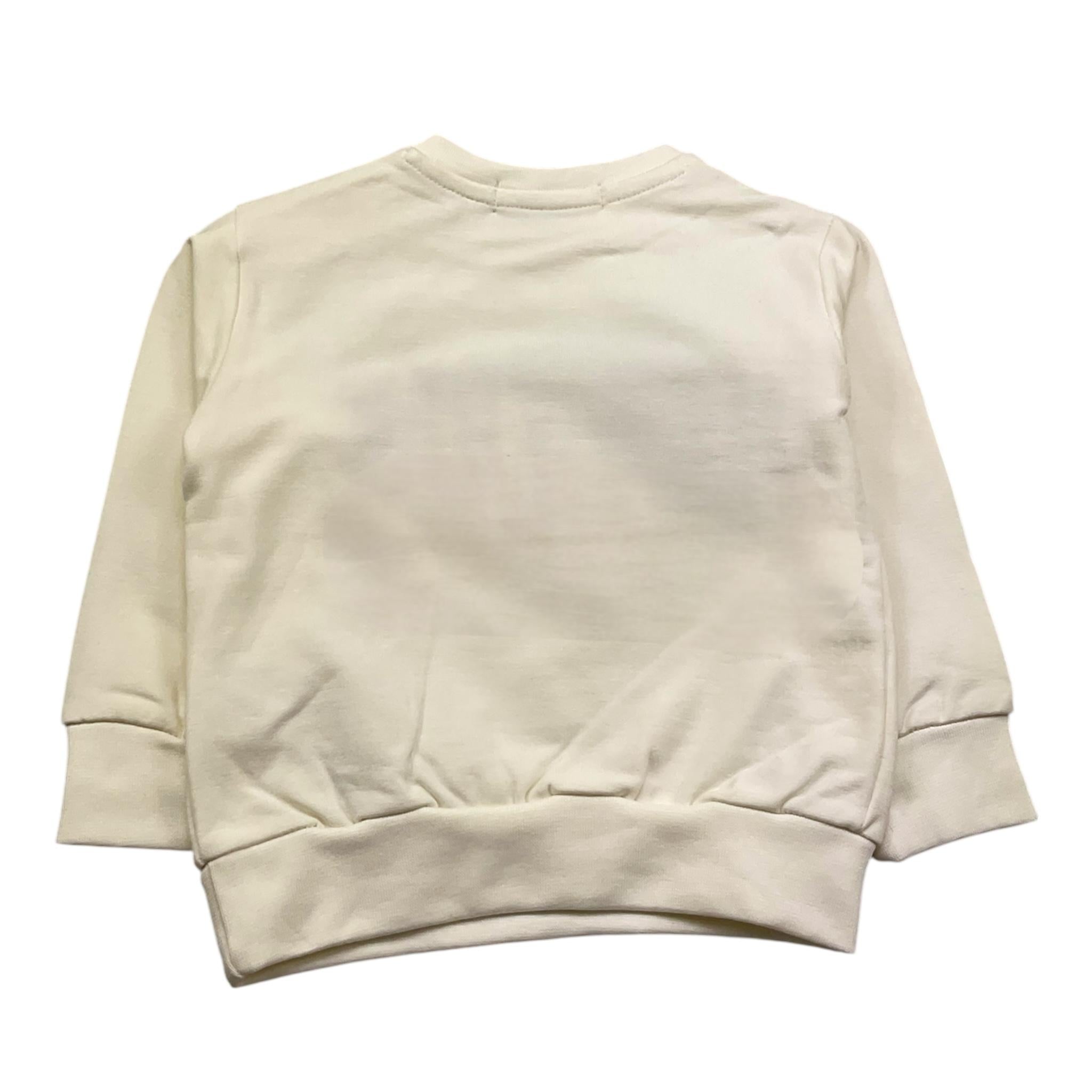 NEVER TOO felpa chiusa girocollo tinta unita Panna per Neonato NT2204N PANNA NEVER TOO 