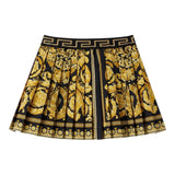 Versace Black Patterned Plain Skirt For Girls