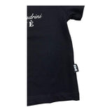 Daniele Alessandrini Solid Color Crew Neck T-Shirt With Black Logo Print for Newborns