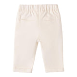 Mini Banda Pantalone Tinta Unita con Elastico In Vita per Neonato 38666 PANNA MINI BANDA 