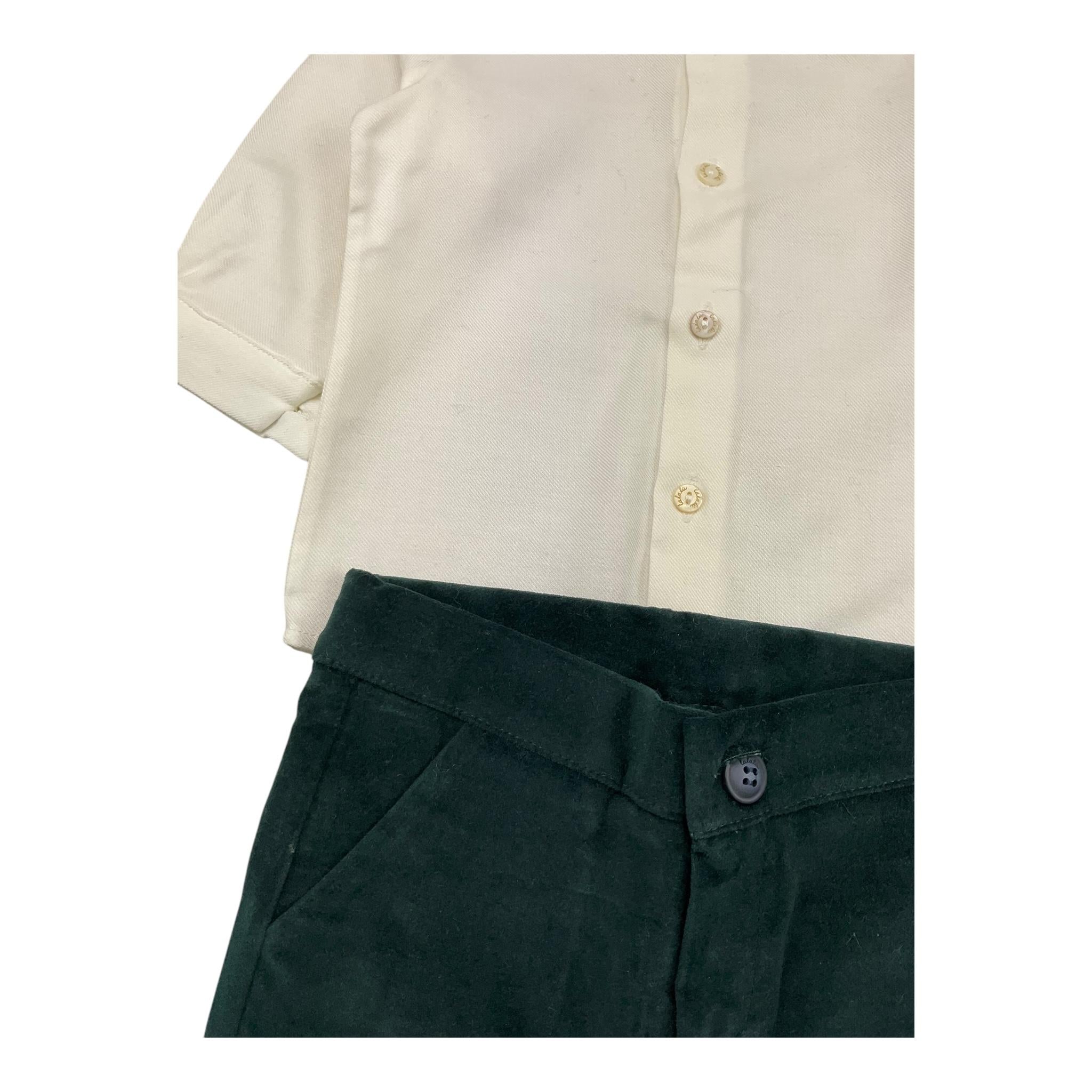 LALALU' completo 3 pezzi cardigan-camicia-pantalone Blu per Bambino CTL012N BLU LALALU' 