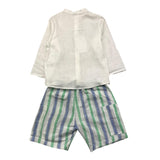 Barcellino Complete 2 Piece Shirt-Bermuda White For Newborn