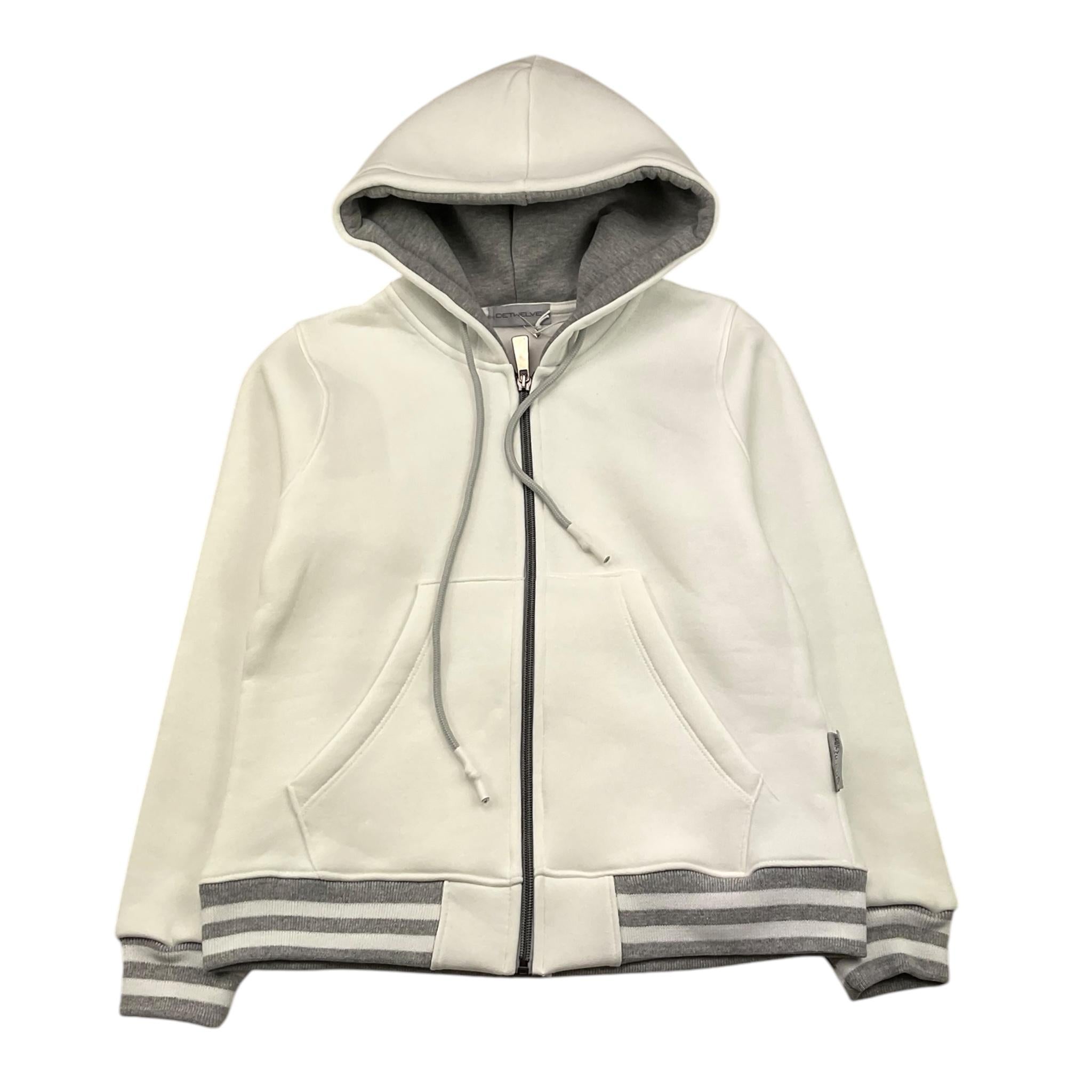 DETWELVE felpa con zip e cappuccio tinta unita con profili in contrasto Panna per Neonato CB653N PANNA DETWELVE 