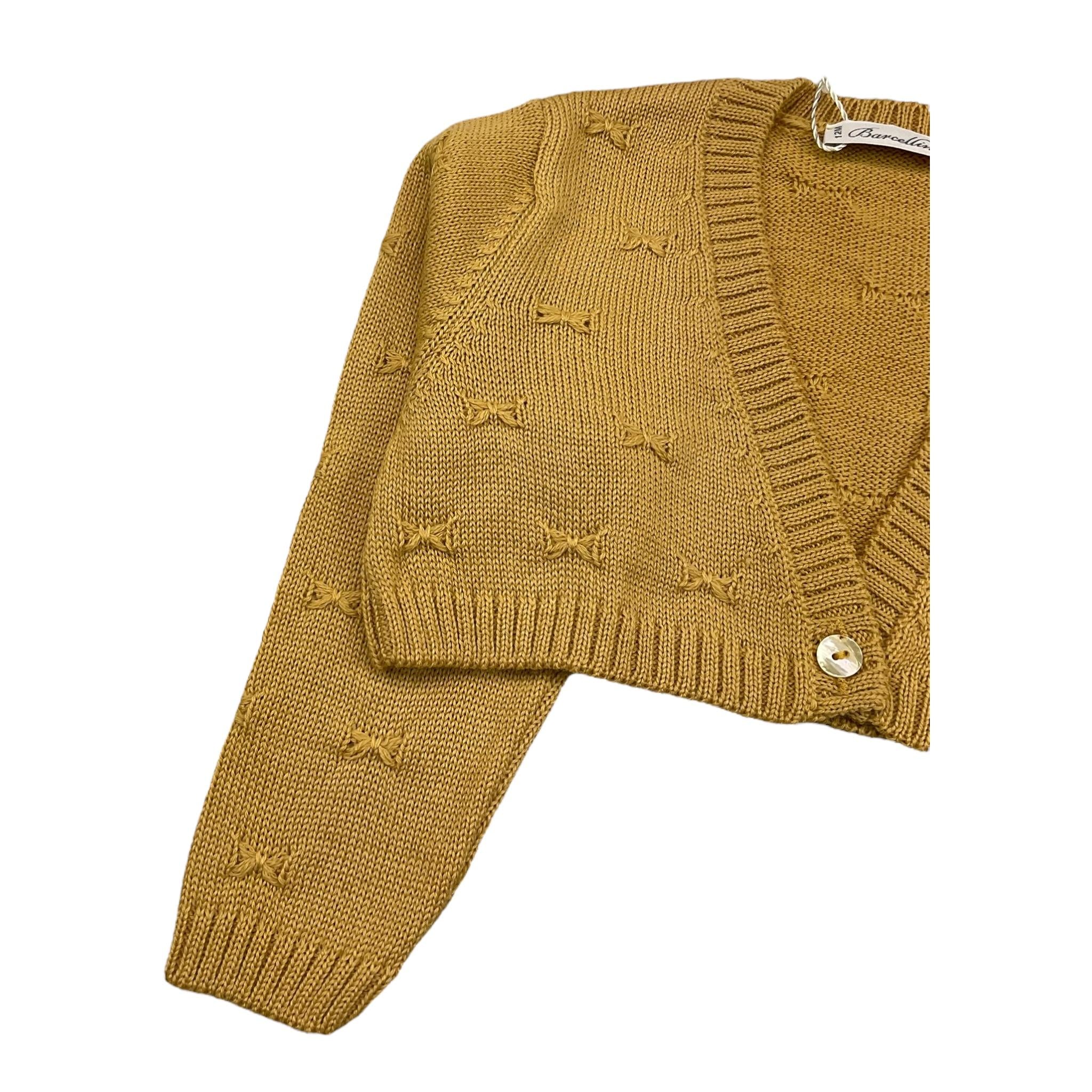 BARCELLINO coprispalle tinta unita con ricami Giallo per Neonata 115924N GIALLO BARCELLINO 