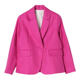 Chloe' Solid Color Jacket With Magenta Buttons For Girls