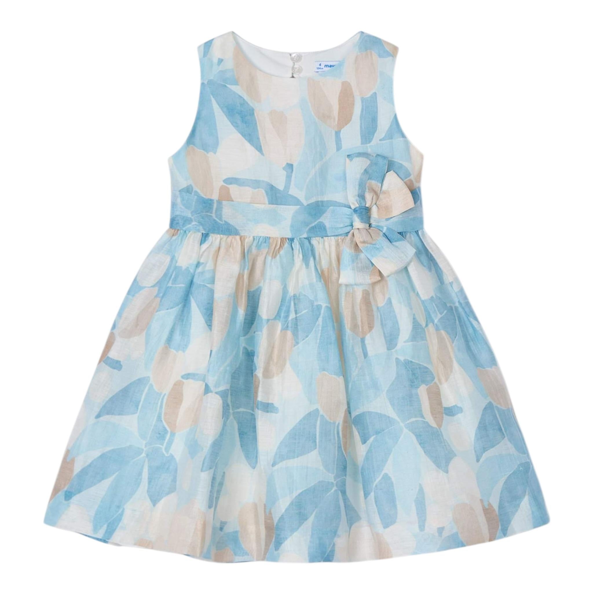 Mayoral Abito Giromanica Stampa Fantasia per Bambina 3913X AZZURRO MAYORAL 