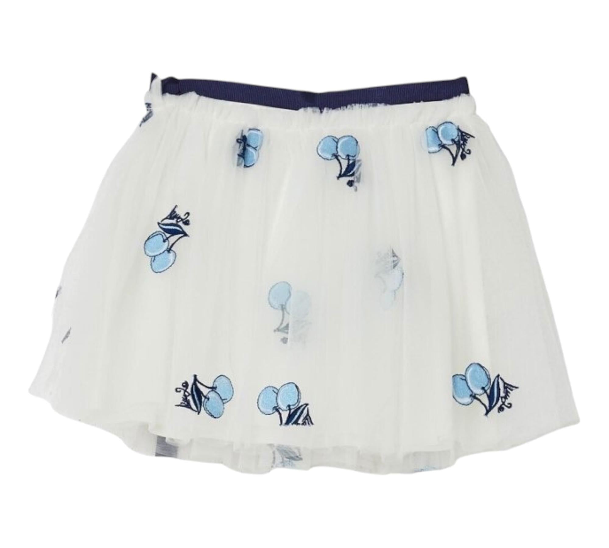 Liu Jo Gonna Tinta Unita In Tulle con Ricami per Neonata KA5043N BIANCO LIU JO 