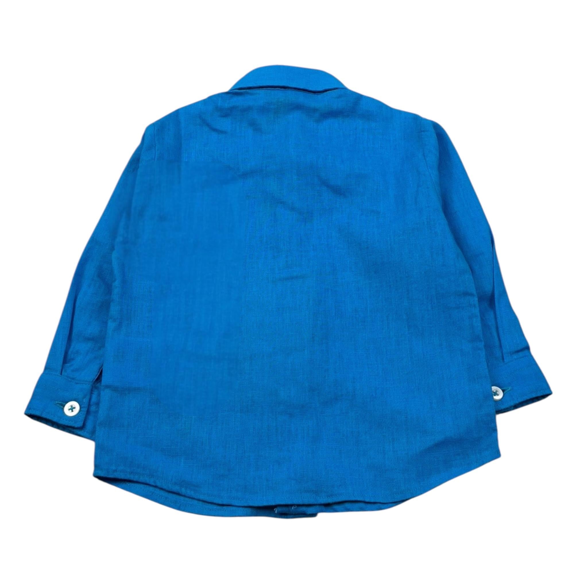 Manuel Ritz Camicia Manica Lunga Tinta Unita per Neonato MR2580N BLU MANUEL RITZ 