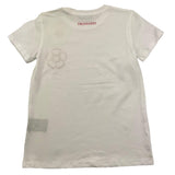 TRUSSARDI t-shirt girocollo tinta unita con ricami Bianco per Bambina TGA25098TS BIANCO TRUSSARDI 