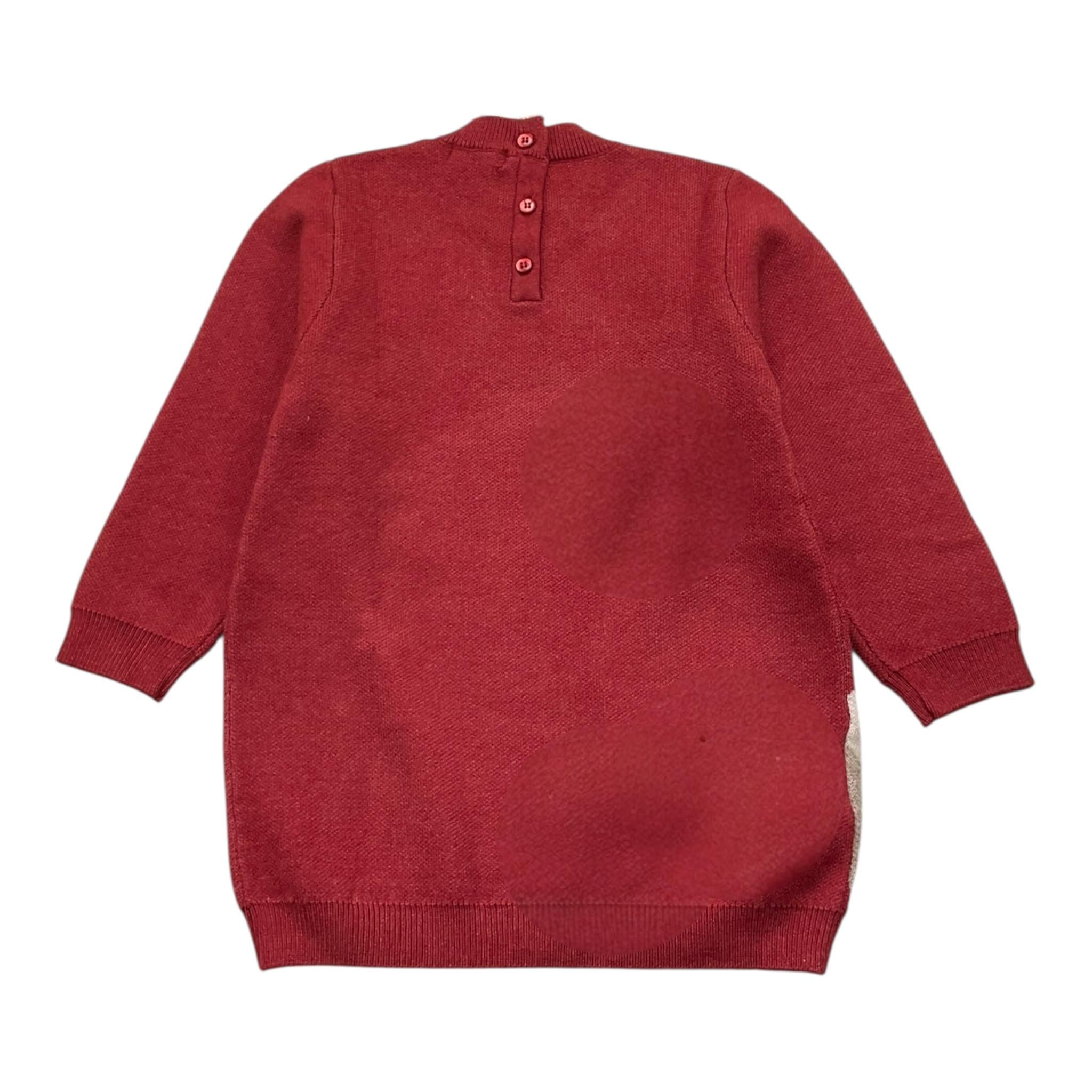 MAYORAL abito tinta unita in maglia cn stampa Rosso per Neonata 2918 ROSSO MAYORAL 