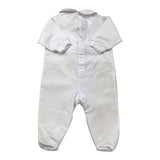 La Sartoria Dei Piccoli Tutina Tinta Unita Traforta per Neonata LTB3091 BIANCO LA SARTORIA DEI PICCOLI 