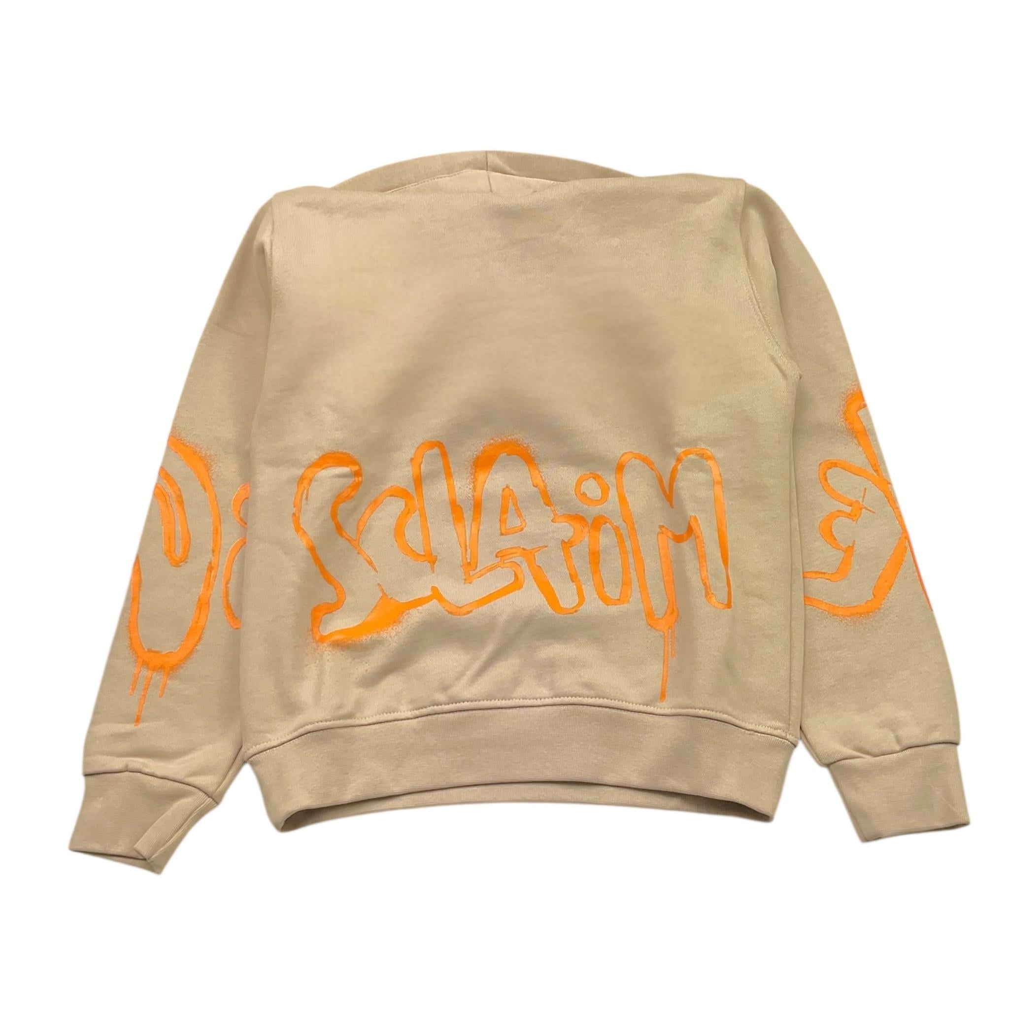 DISCLAIMER felpa tinta unita con cappuccio e stampa Beige per Bambino 24EDK58008 BEIGE DISCLAIMER 