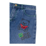 MOSCHINO jeans tinta unita con elastico in vita Blu per Bambino HUP07V BLU MOSCHINO 