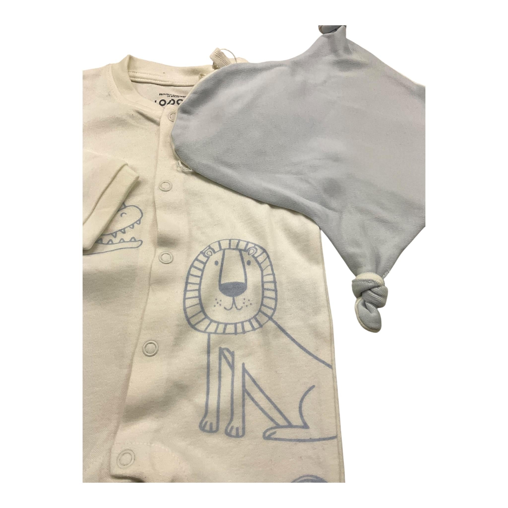 LOSAN set tutina manica lunga tinta unita con fazzoletto Bianco per Neonato 51029633017002 BIANCO LOSAN 