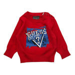 GUESS maglia girocollo tinta unita con stampa Rosso per Neonato N4YR03Z2VV0 ROSSO GUESS 