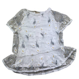 Monnalisa Camicia Velata Tinta Unita con Canotta per Bambina 711611 BIANCO MONNALISA 