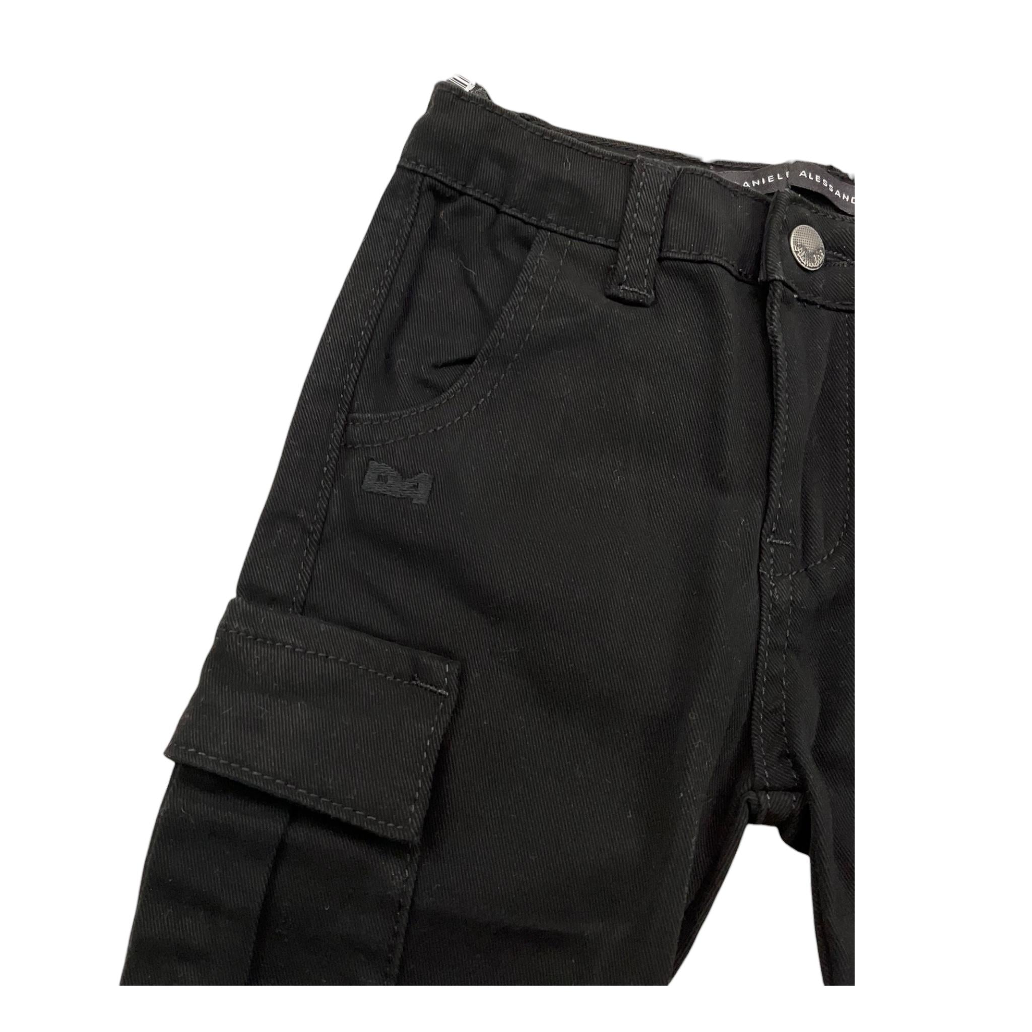 DANIELE ALESSANDRINI jeans tinta unita con girovita regolabile Nero per Neonato 1291P00023NXX NERO DANIELE ALESSANDRINI 