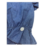 Le Bebe Camicia Giromanica Tinta Unita per Neonata LBG6420 BLU LE BEBE 