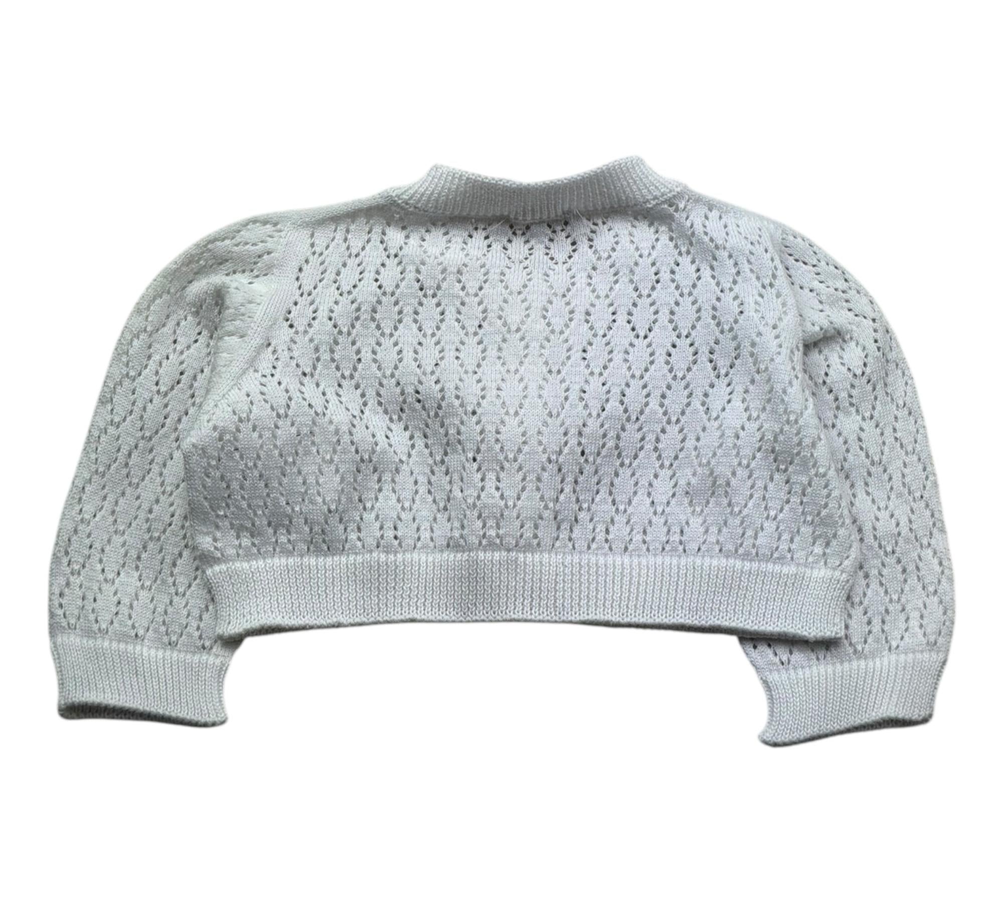 Le Bebe Coprispalle Tinta Unita Traforato per Neonata LBG6405 BIANCO LE BEBE 