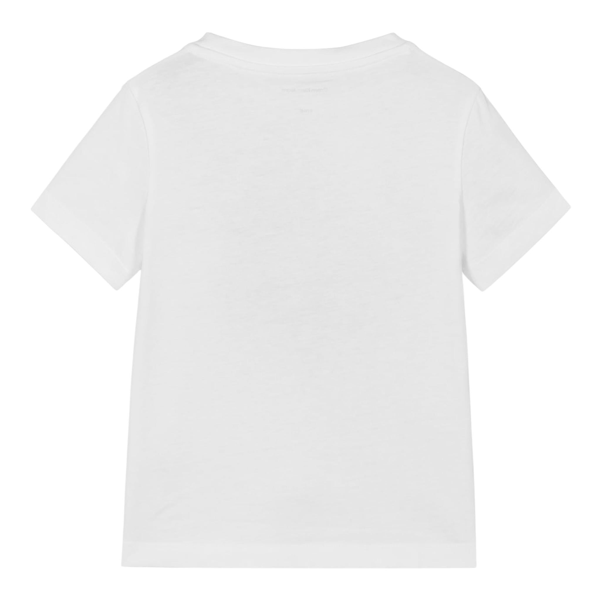 Calvin Klein T-Shirt Girocollo Tinta Unita con Stampa per Bambino IB0IB02459 BIANCO CALVIN KLEIN 