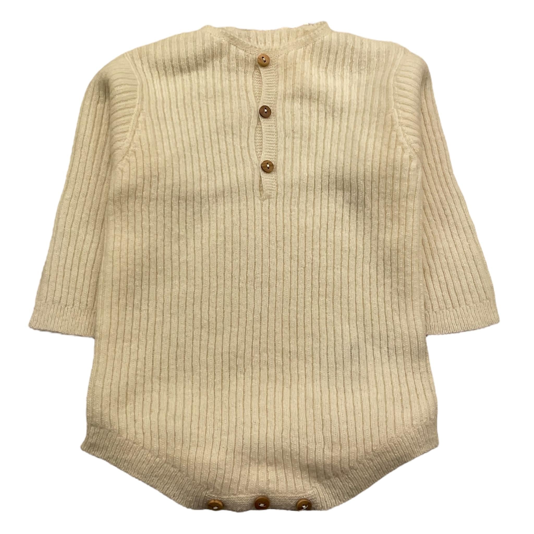 WEDOBLE pagliaccetto manica lunga tinta unita Panna per Neonato I2404305A PANNA WEDOBLE 