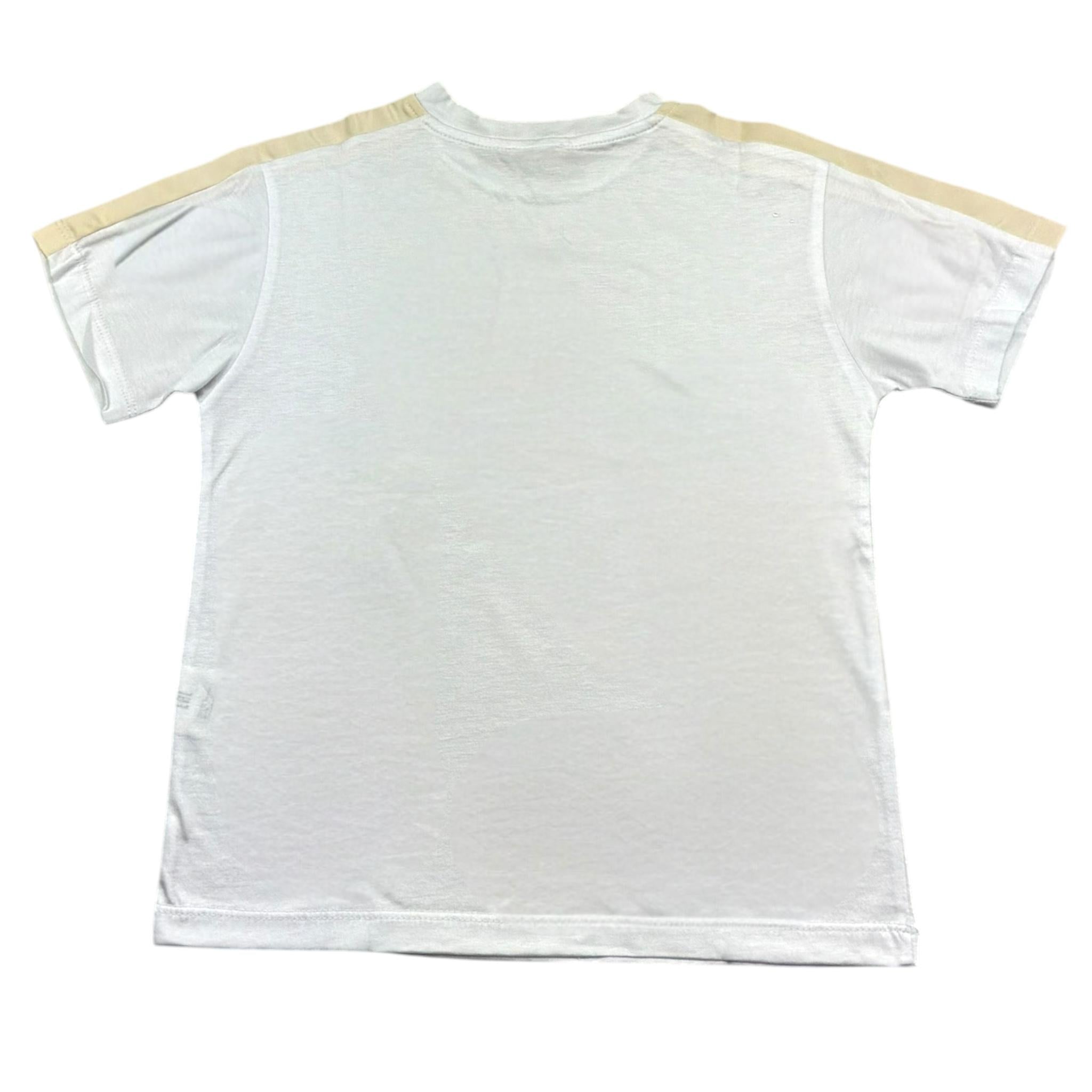 Manuel Ritz T-Shirt Girocollo Tinta Unita con Logo per Bambino MR2895 BIANCO MANUEL RITZ 