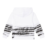 Balmain Solid Color Hoodie With Print White For Boys