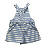 Valentina Bebes Plain Blue Striped Overalls For Newborns