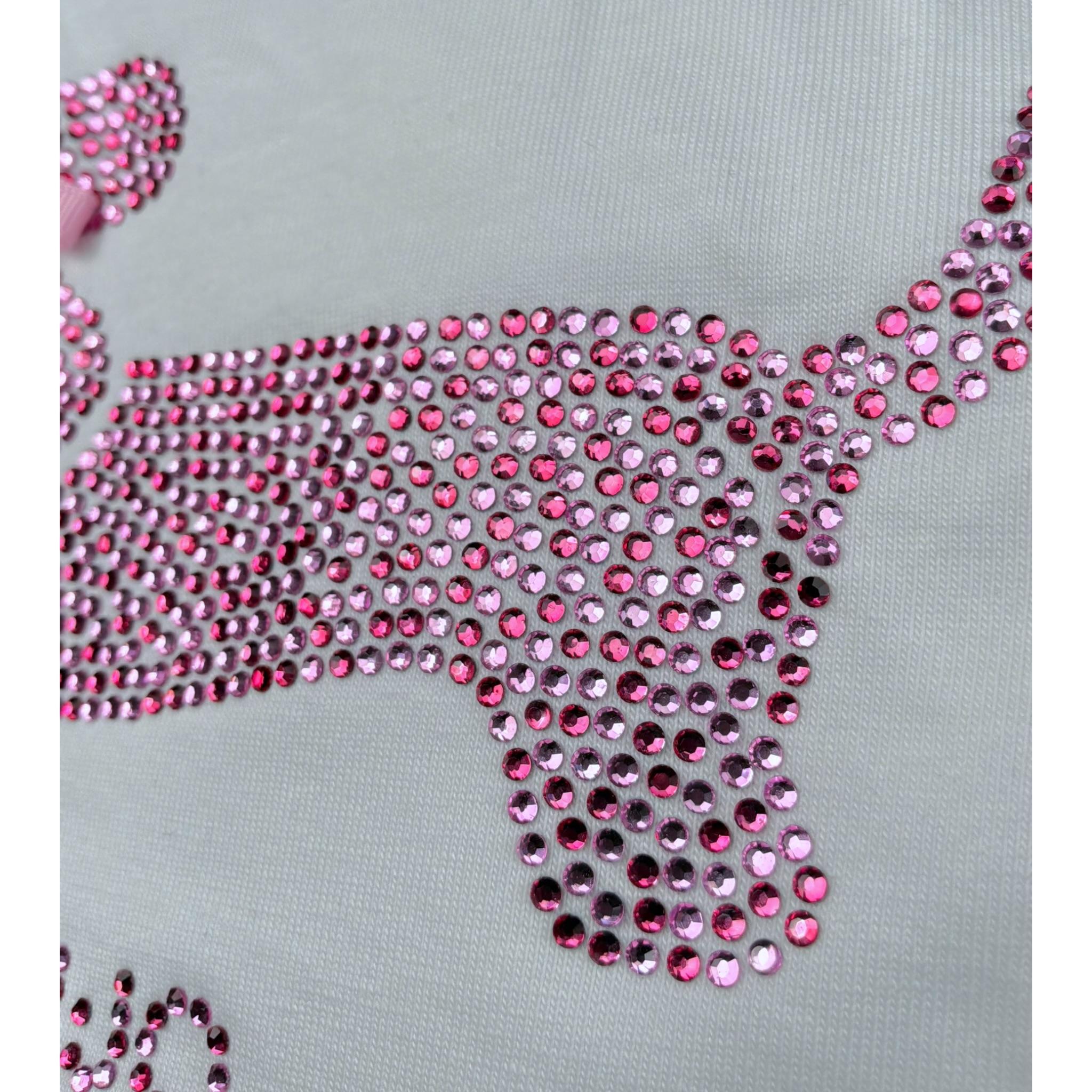 Liu Jo T-Shirt Girocollo Tinta Unita con Brillantini per Neonata KA5021XX BIANCO LIU JO 