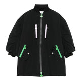 STELLA McCARTNEY giubbino tinta unita con stampa e zip Nero per Bambina TV2B80 NERO STELLA McCARTNEY 