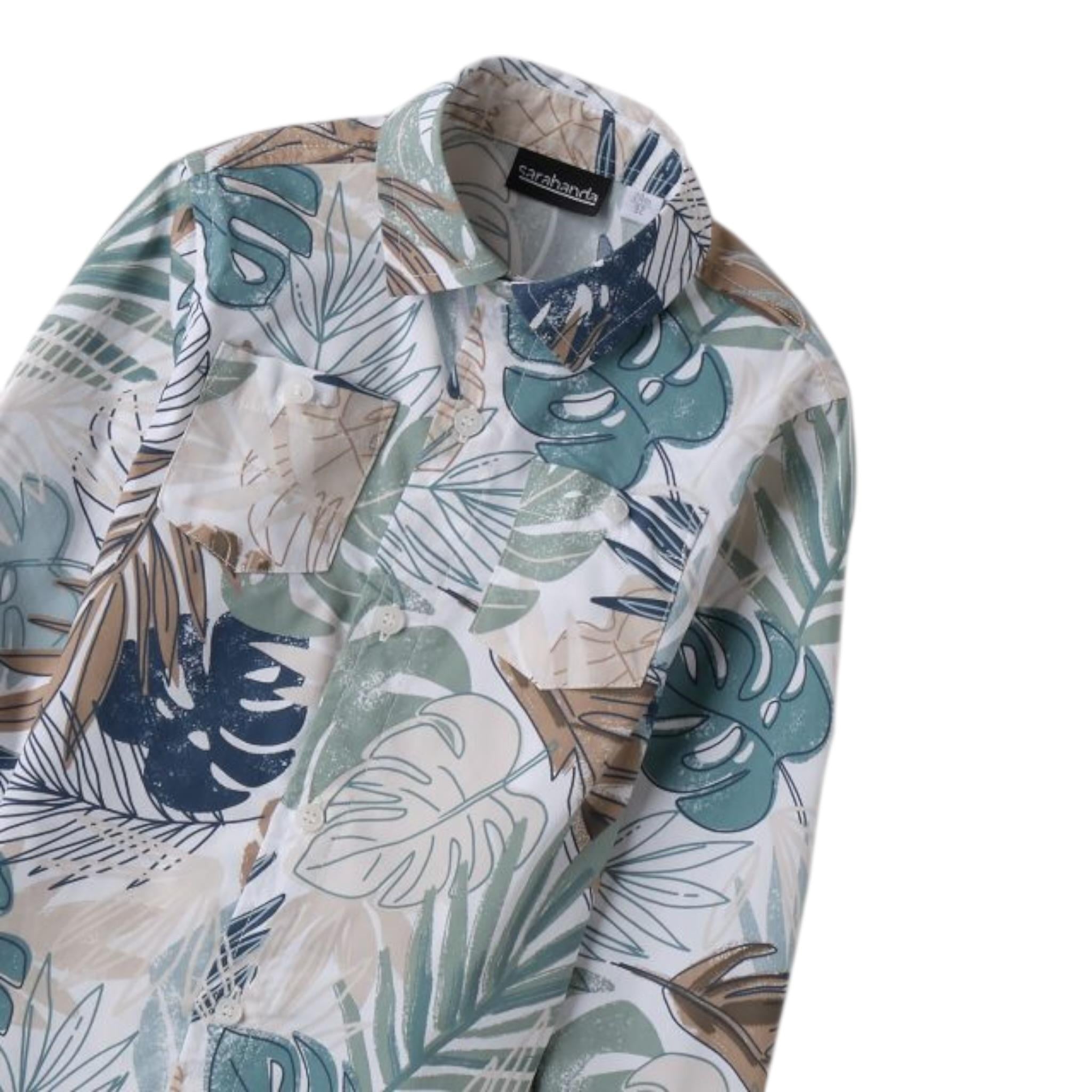 Sarabanda Camicia Manica Lunga Stampa Fantasia per Bambino 0B133X BIANCO SARABANDA 
