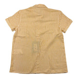 Paolo Pecora Plain Shirt With Striped Pattern Half Sleeve Cream For Boys