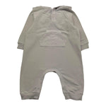 TEDDY E MINOU tutina tinta unita con cappuccio Grigio per Neonato I24TU042M7015 GRIGIO TEDDY E MINOU 