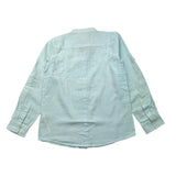 Dan John Long Sleeve Shirt Solid Color Korean Collar Light Blue For Boys