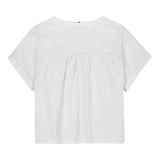 Tommy Hilfiger T-Shirt Tinta Unita con Stampa per Bambina KG0KG08550 BIANCO TOMMY HILFIGER 