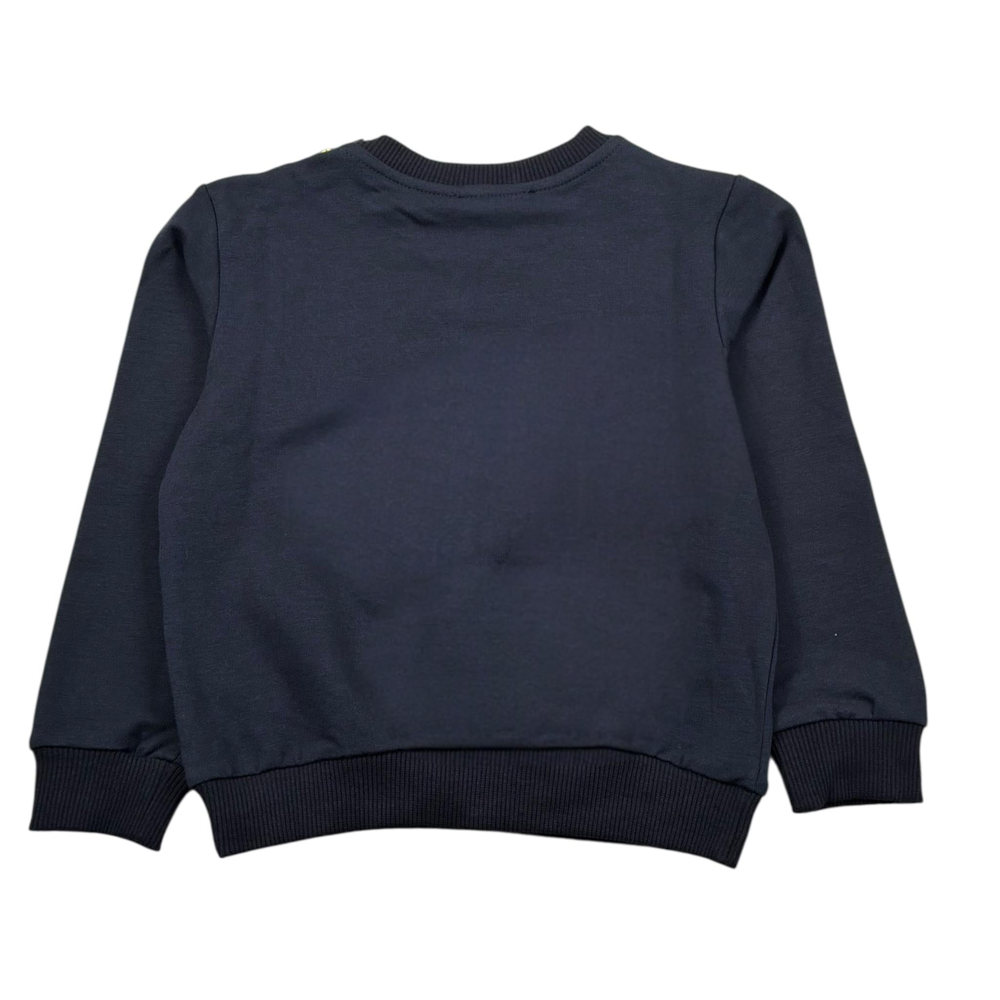 Siviglia Felpa Chiusa Girocollo Tinta Unita con Stampa per Neonato SVNST17294 BLU SIVIGLIA 