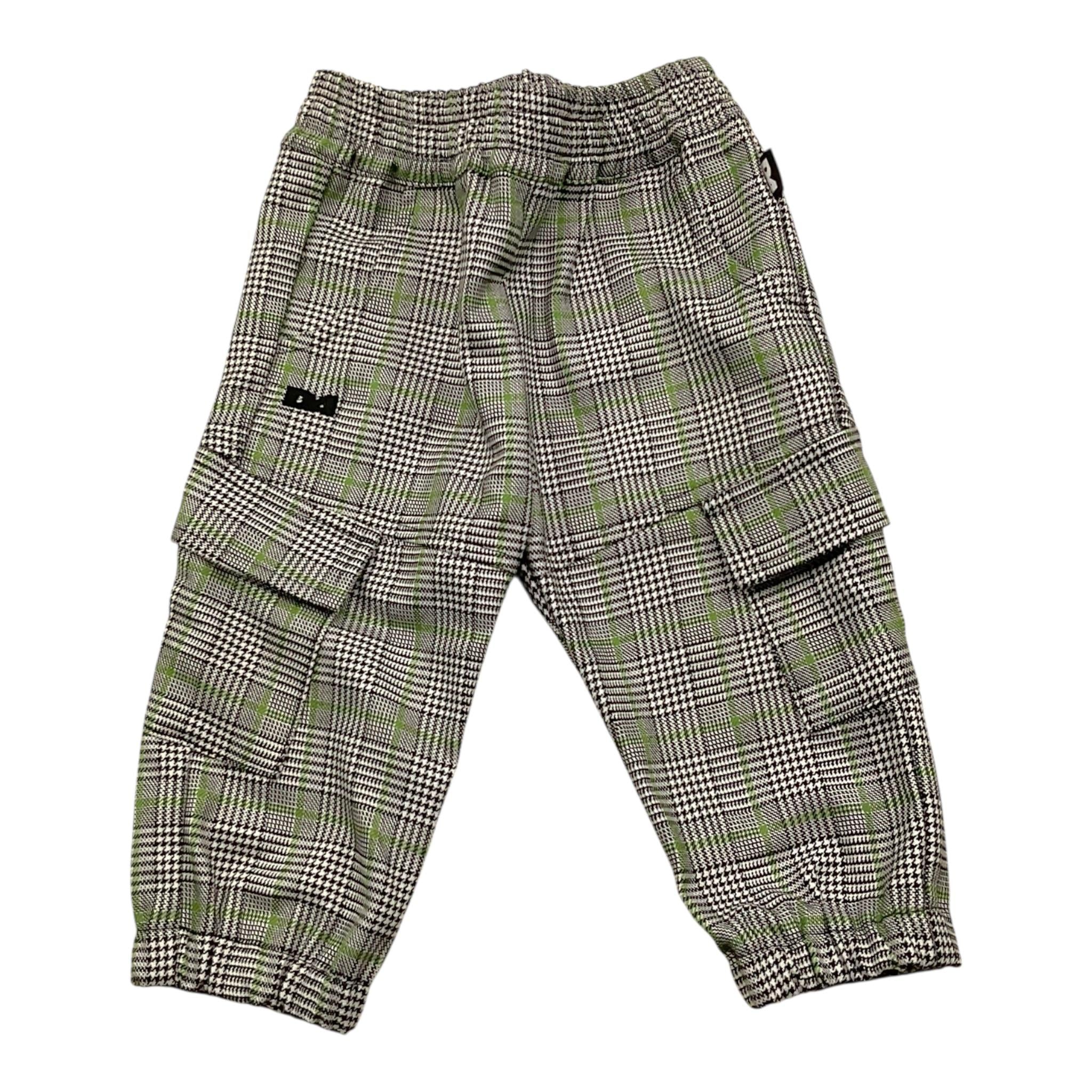 DANIELE ALESSANDRINI pantalone tinta unita con microfantasia Bianco per Neonato 1291P0062 BIANCO DANIELE ALESSANDRINI 