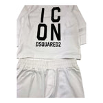 DSQUARED2 completo 2 pezzi shirt-pantalone tuta tinta unita Bianco per Neonato DQ2059 BIANCO DSQUARED2 