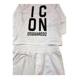 DSQUARED2 completo 2 pezzi shirt-pantalone tuta tinta unita Bianco per Neonato DQ2059 BIANCO DSQUARED2 