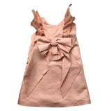 Fun &amp; Fun Solid Color Sleeveless Dress With Pink Bow For Baby Girl