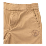 Burberry Solid Color Pants With Elastic Waist Beige For Boys