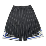 Butnot Bermuda Solid Color With Striped Pattern And Elastic Waist Black For Boys