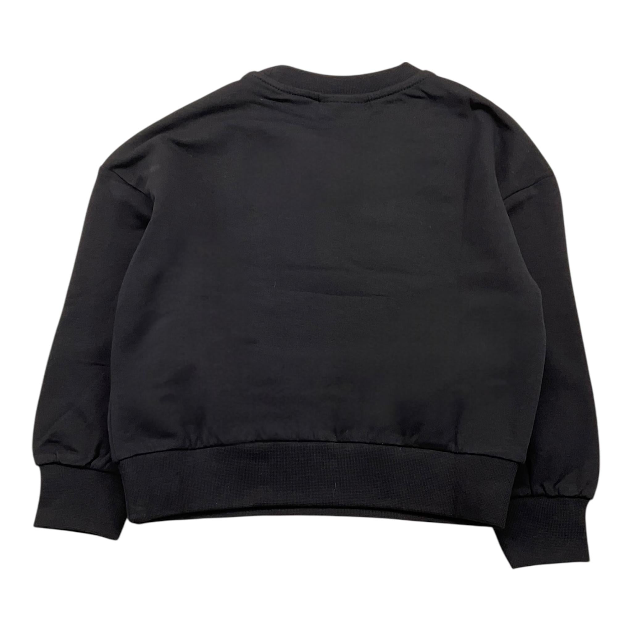 FREDDY felpa tinta unita girocollo con logo Nero per Bambina FR1820 NERO FREDDY 