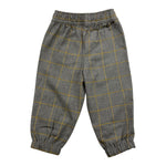 Y-CLU pantalone tinta unita con fantasia a quadri Grigio per Neonato BYN10773 GRIGIO Y-CLU 