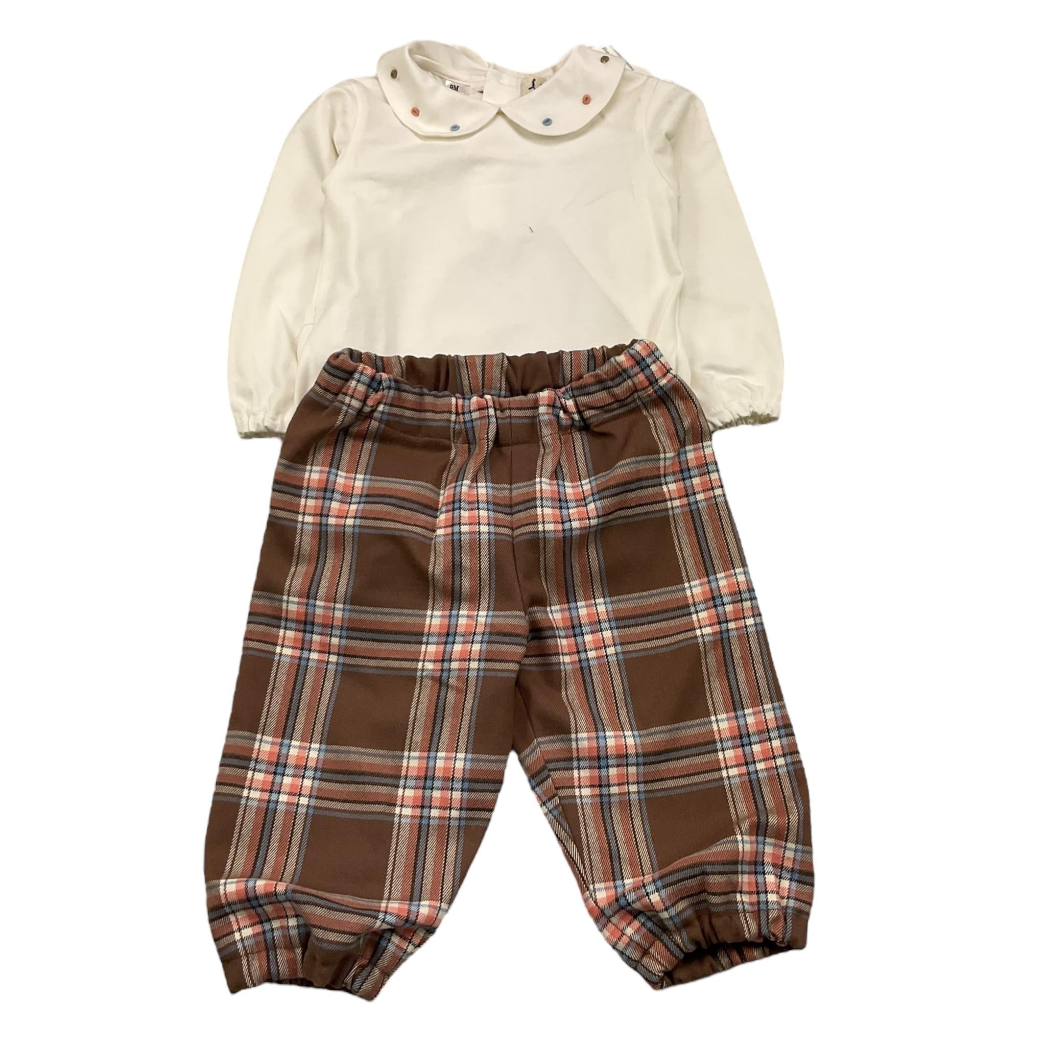 MALVI & CO completo 2 pezzi body-pantalone Bianco per Neonato F24N126BDJJ BIANCO MALVI & CO 