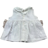 Le Bebe Camicia Giromanica Tinta Unita con Fiocco per Neonata LBG6380 BIANCO LE BEBE 