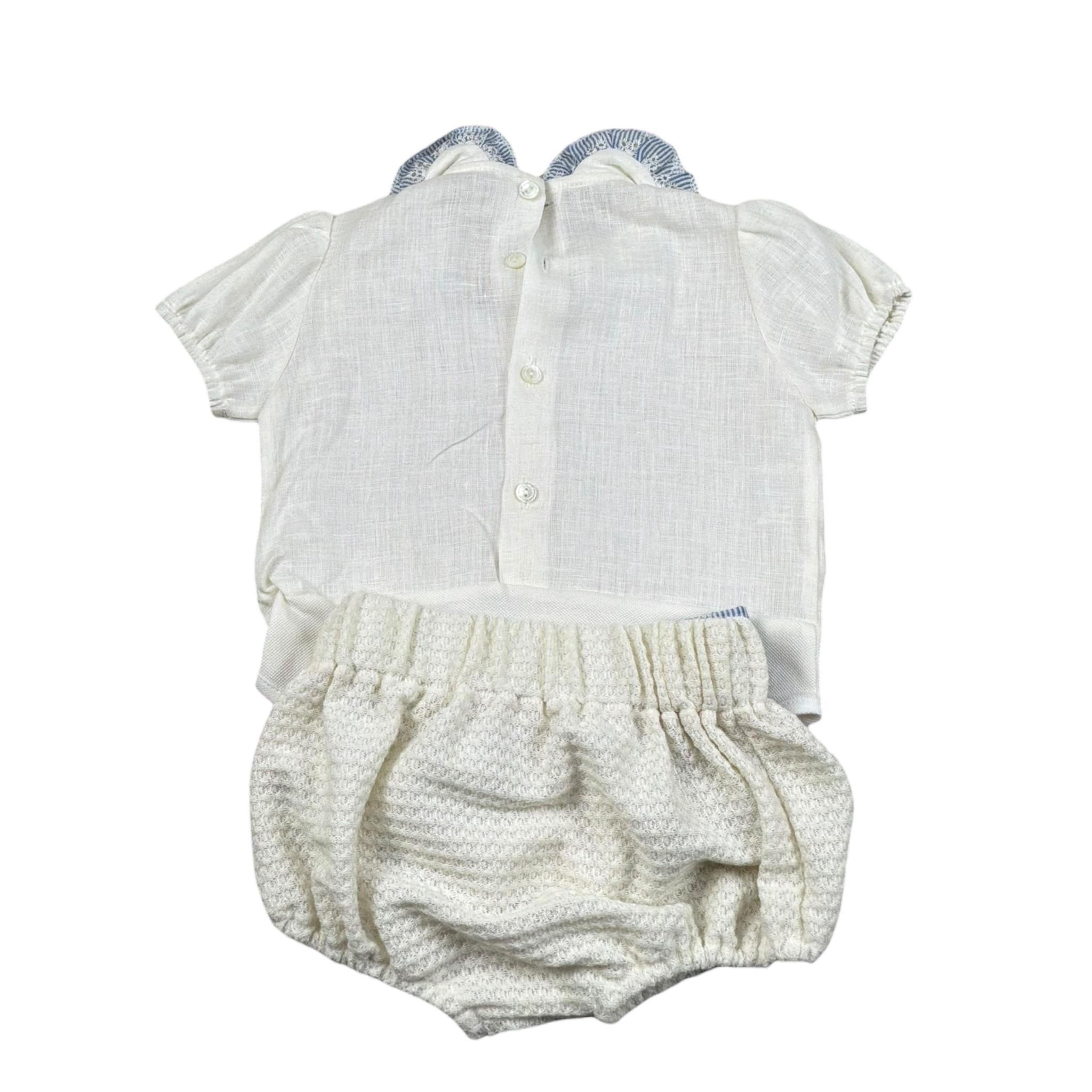 La Stupenderia Completo 2 Pezzi Camicia-Coulotte per Neonata TBCT60X73 BIANCO LA STUPENDERIA 