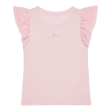 Guess T-Shirt Tinta Unita con Tulle per Bambina K5RI22K6YW4 ROSA GUESS 
